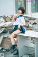 Coser@蠢沫沫 (chunmomo) Vol.035: 天台JK (40 photos) P26 No.d27c34